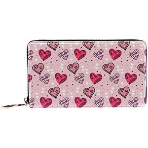 Vrouwen Zip Rond Portemonnee en Telefoon Clutch, Stippen Kleurrijk Patroon, Reistas Lederen Clutch Bag Kaarthouder Organizer Polsbandjes Portefeuilles, Kleur3, 8.07x1x4.53 in