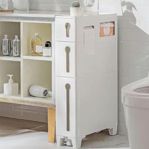 Opbergkast Badkamerkast Vrijstaand Wit Badkamer Opbergkast Badkamer Silm Hoekkast Kunststof Badkamer Plank Toilet Kast Opbergruimte Badkamer Vloer Kast Opbergruimte (Size : 3-Tier)