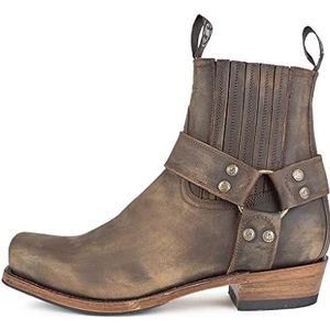 Sendra Boots 8286 Cowboylaarzen voor dames en heren, met hak en ronde kant, camperlaarzen in bruin, elegante laarzen, Grijs, 42 EU