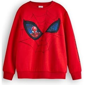 Marvel Spiderman Jongens Sweatshirt | Superheldentrui met ronde hals in rood | Stripboek karakter Art Merchandise cadeau