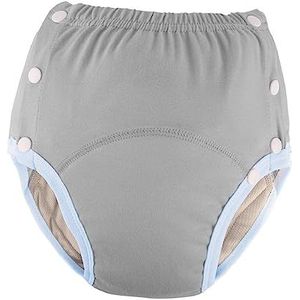 Herbruikbare volwassen doek luiers wraps incontinentie broek snel te bewijzen grijs, grijs, L