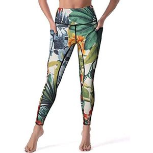 Bloemen Vrouwen Yoga Broek Hoge Taille Leggings Buikcontrole Workout Running Leggings S