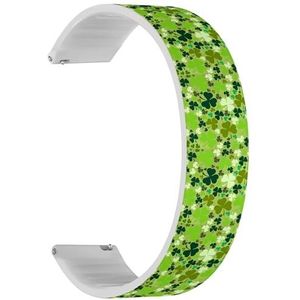 Solo Loop band compatibel met Forerunner 645/645 Music, Forerunner 55, Garmin Forerunner 245/245 Music (St Patricks Day Green), snelsluiting, 20 mm elastisch siliconen bandje, accessoire, Siliconen,