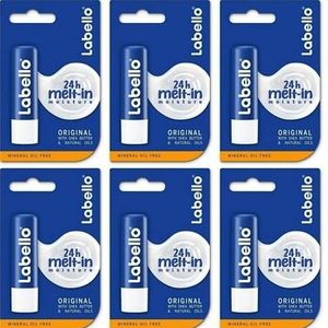 Labello Lipcare/lippenbalsestift, origineel, 4,8 g, verpakking van 6 stuks