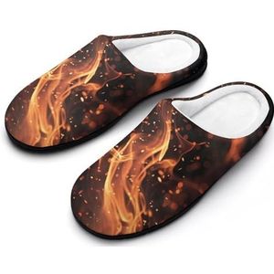 Oranje Fire Heren Slippers Lichtgewicht Huis Schoenen Indoor Outdoor Slippers Thuis Slippers 11-12 (44-45)