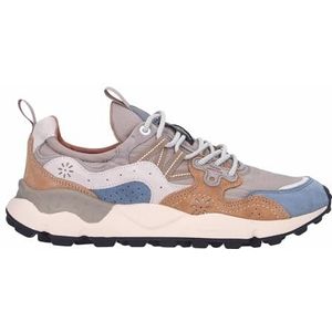 Flower Mountain - Lage Sneakers - Veelkleurig - Katoen - Donkergrijs - Beige