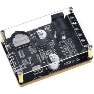 DollaTek Bluetooth 5.0 versterkerbord, 20/30/40 W, stereomodule, dual channel, draadloze digitale audio-ontvanger met afstandsbediening en acrylhoes