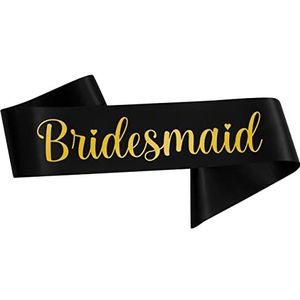 REDSTAR Satijnen zwarte kippenfeest sjerp voor duiven doen verkleden team bruid bruidsmeisje vrijgezellenfeest bruiloft moeder van de bruid elegante accessoires - kies sjerp ontwerp (bruidsmeisje)