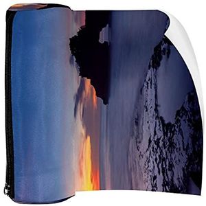 Potlood Case Pen Tas Houder met Rits Coin Organizer Tassen Make-up Cosmetische Pouch voor Vrouwen Tiener Meisjes Jongens Kinderen, Island Bay Dusk