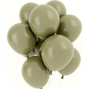 Ballonnen Wit zand ballonnen avocado groene douche partij ballonnen bruiloft gelukkige verjaardag decoratie ballonnen helium ballonnen Heliumballonnen (Color : Avocado Green, Size : 10inch)