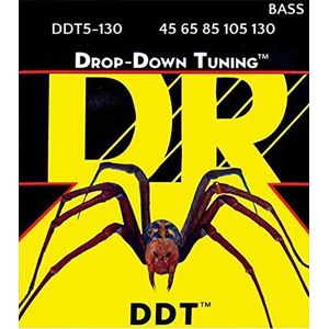 DR Strings DDT™ - Drop Down Tuning Bass Strings: 5-String Medium tot Zwaar 45-130