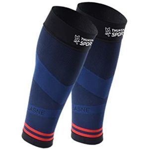 Compressiekousen - Zwart/Blauw/Rood - Nilit Aquarius - Ondersteunt Kuit