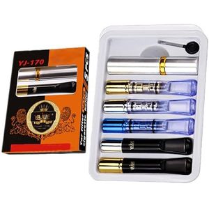 Sigarettenhouder, herbruikbare sigarettenfilterhouder, draagbare tabaksfilterhouder, reinigbare sigarettenhouder, grove, middelgrote en fijne drie-doelfilter sigarettenhouder (5 stuks)