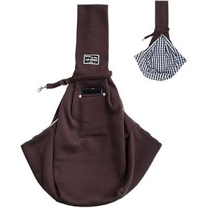 Hond Sling, Puppy Sling, Pet Sling Cat Transporter Draagtas Kat Rugzak Carrier Kleine huisdier Rugzak Verstelbare Pet Sling Konijn Carrier Kitten Carrier (Kleur: Koffie)