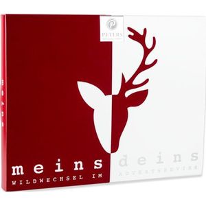 Peters Mit Genuss verführt Adventskalender Meins & Deins, 48 bonbons, met alcohol, kerstkalender, chocolade, cadeau, advent, Kerstmis, 290 g