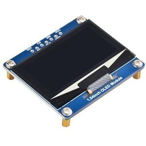 1.54inch OLED Display Module for Raspberry Pi/Arduino/STM32/ESP32/Jetson Nano etc. 128×64 Resolution, White Display Color, SPI / I2C Communication, Compatible with 3.3V / 5V MCUs
