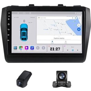Android autoradio 2 Din geldt voor Suzuki Swift 5 2016-2020 met Draadloze Carplay Android Auto GPS Navi WiFi 9 inch met Bluetooth FM/RDS+ Achteruitrijcamera/Stuurwielbediening(C30 Pro)