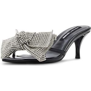 Steve Madden Vrouwen Jessica Rich Aurora hak sandaal, zwart/zilver, 4.5 UK, Zwart Zilver, 37 EU