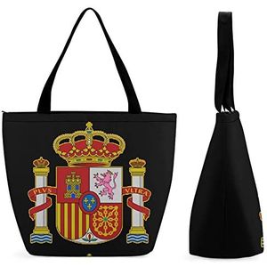 Spaanse Vlag Grappige Tote Bag Herbruikbare Boodschappenwinkel Handtas Met Handvat Voor Vrouwen Gift