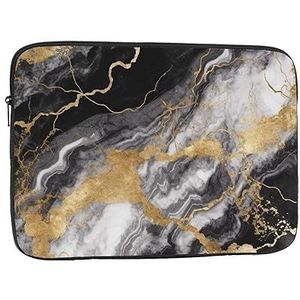 Laptop Case Sleeve 12 ""Laptop SleeveBlack White Gold Foil Marble Laptop Bag Shockproof Protective Carrying Case