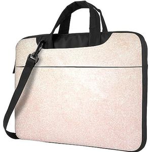 Rose Goud Faux Glitter Gedrukt Laptop Mouw Notebook Draagtas Computer Tas Business Aktetas 14 inch