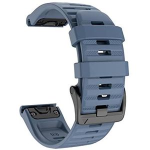 LUGEMA Bandriem Compatibel met Garmin Fenix ​​6 6x Pro Snel compatibel met 22mm 26mm horlogeband Compatibel met Fenix ​​5 5x Plus Quick Release Silicone Pols Bands (Color : Cyan blue, Size : 22mm fo