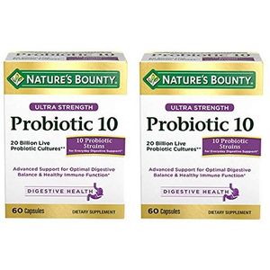 Nature's Bounty Ultra Probiotic 10, 60 Count, 2 Pack