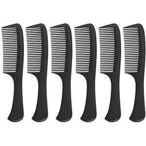 Brede tandenkam, grote ontwarrende kam stylingkam haarborstel voor styling en professionele haarverzorging, geschikt voor krullend lang nat haar, vermindert haaruitval en roos en hoofdpijn (6 stuks)