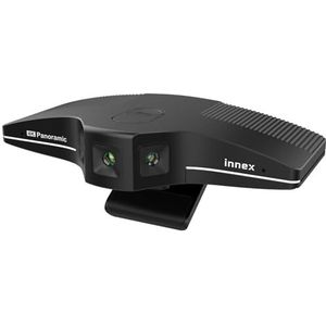 Innex C831 180° Panoramische 4K groothoek webcam met AI gezicht strak, ingebouwde microfoon voor Windows, Mac, Plug-and-play vergadercamera met flexibele kijkhoek voor vergaderruimte, hybride leren