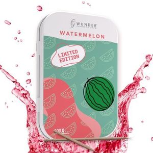 Wunder Tandenstoker, tandenstoker met smaak, goed alternatief voor kauwgom, helpt tegen nagelbijten, frisse adem met gearomatiseerde tandenstokers, suikervrij, veganistisch (watermeloen)