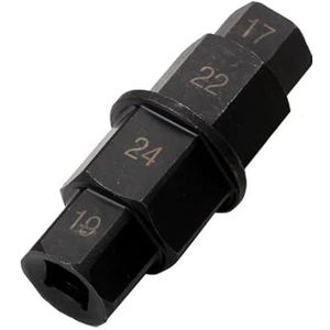 Universele motorfiets zeskantige as wielverwijderingsspindel gereedschap 17 19 22 24 mm 3/8 inch multifunctionele 4-in-1 hulssleutel(A)