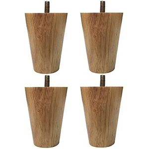 Tafelpoten Tafelpoot, meubelonderdelen, 4 stuks massief houten meubelpoten, houten vervangende voeten for bank, bank, fauteuil, kast, tv-standaard.(25cm)