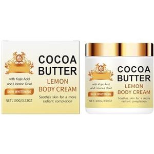 Lichaamscrème Met Citroen En Cacaoboter - Hydraterend, Verstevigend, Niet Vet, Langdurige Hydratatie, Antioxidant, Dagelijks Gebruik(3PCs)