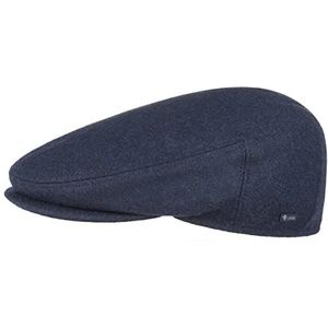 Lipodo Inglese classic flatcap dames/heren - Flat cap made in Italy - Uni wintercap met wol - Flatcap herfst/winter - 58 cm donkerblauw