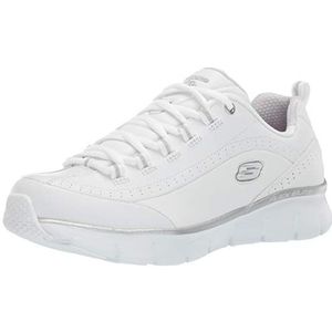 Skechers Synergy 3.0 Sneakers voor dames, wit (wit/zilver), 35 EU