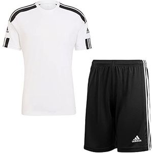 adidas Kinderset shirt + broek Squadra 21, wit/zwart, 128 cm