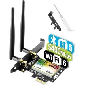 Ubit WiFi 6 AX200 2,4 Gbit/s PCIE WLAN-kaart gigabit-dual-band netwerkkaart 802.11ax 2x2 160 MHz Bluetooth 5.0 draadloze adapter voor pc-desktop Windows 10