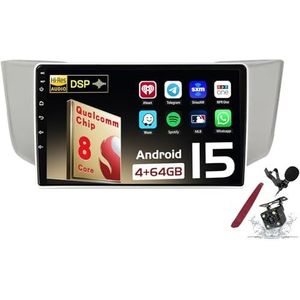 Android 15 Autoradio Sat Navi voor L-exus RX-300(2003-2009) 9 Inch Touchscreen Multimedia Speler met Draadloze Carplay GPS Navigatie FM RDS Bluetooth 5G-WiFi SWC DSP,M100s