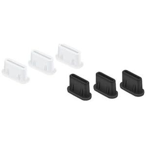 Drone Accessories For Type-C Stof Plug for DJI Mini 3 Pro Body Afstandsbediening Oplaadinterface Siliconen Stof Plug Cover for RC-N1 for DJI RC Accessoires (Color : Black 3pcs)