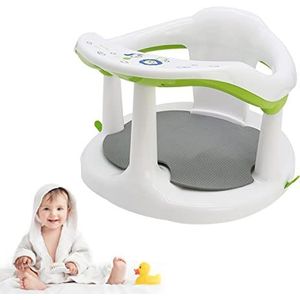 Badzitje - Antislip pasgeboren baby babybadstoel voor badkuip - Babybadstoeltje om rechtop te zitten, schattige babybadkuipstoelen voor 6-18 maanden Yuab