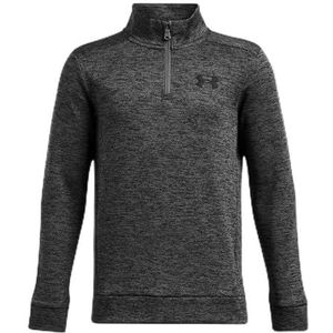 Under Armour Armour Fleece 1/4 ritssluiting sweatshirt voor kinderen, (025) Castlerock / Zwart, XS