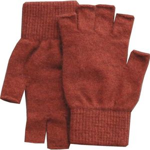 Comfort Socks Vingerloze handschoenen van merinowol en opossum-vezel, super zacht en warm, rechtstreeks uit Nieuw-Zeeland, Roest, XS