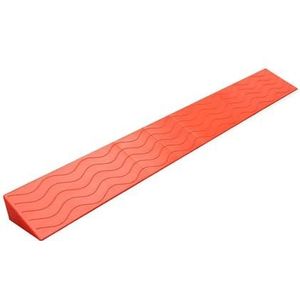 Rolstoelhelling, drempelhellingen met antislip, voor deuropeningen, rolstoelhelling voor binnen, rolstoel, scooter, veegrobot, gemakkelijke toegang tot de drempel(Red,39x4.7x1.9in)