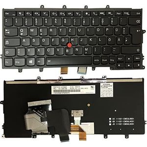 Gintai Vervangende toets toetsenbord Duits toetsenbord QWERTZ Backlit voor Lenovo ThinkPad X230S, X240, X240S, X250, X260, X270, A275 04X0189 04X0227 0C43994 0C44032 CS13XBL-84D0 Backlit