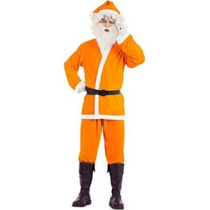 EUROCARNAVALES S.A. Oranje kerstman-kostuum voor heren, maat M/L