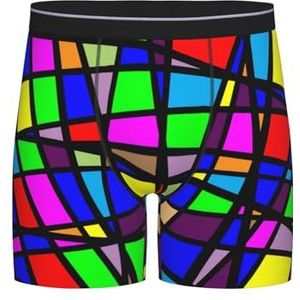 GRatka Boxer slips, heren onderbroek boxershorts, been boxershorts, grappig nieuwigheid ondergoed, heldere en kleurrijke regenboog, zoals afgebeeld, XXL