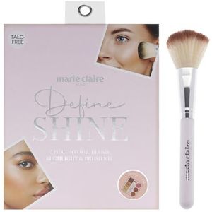 Marie Claire Gezichtspalet, make-upset voor schedel en scheiding, perfecte contourlook, glinsterende en matte make-up, 7 stuks