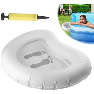 Opblaasbaar voetbad, 93 x 73 cm, grijs zwembad, whirlpool, opblaasbaar voetbad, voetbad voor zwembad, badkuip, spa, zwembad, whirlpool of zwembad, opstelzwembad