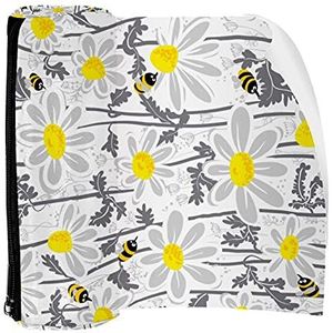 Potlood Case Bijen en Kamille Pouch Bag Pen Rits Tas voor Kantoorartikelen Reizen School Student Supplies
