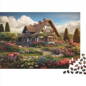 Houten legpuzzels 1000 stukjes voor volwassenen, 1000 stukjes, rustieke cottage-puzzel, educatieve games, woondecoratie puzzel 1000 stuks (75 x 50 cm)